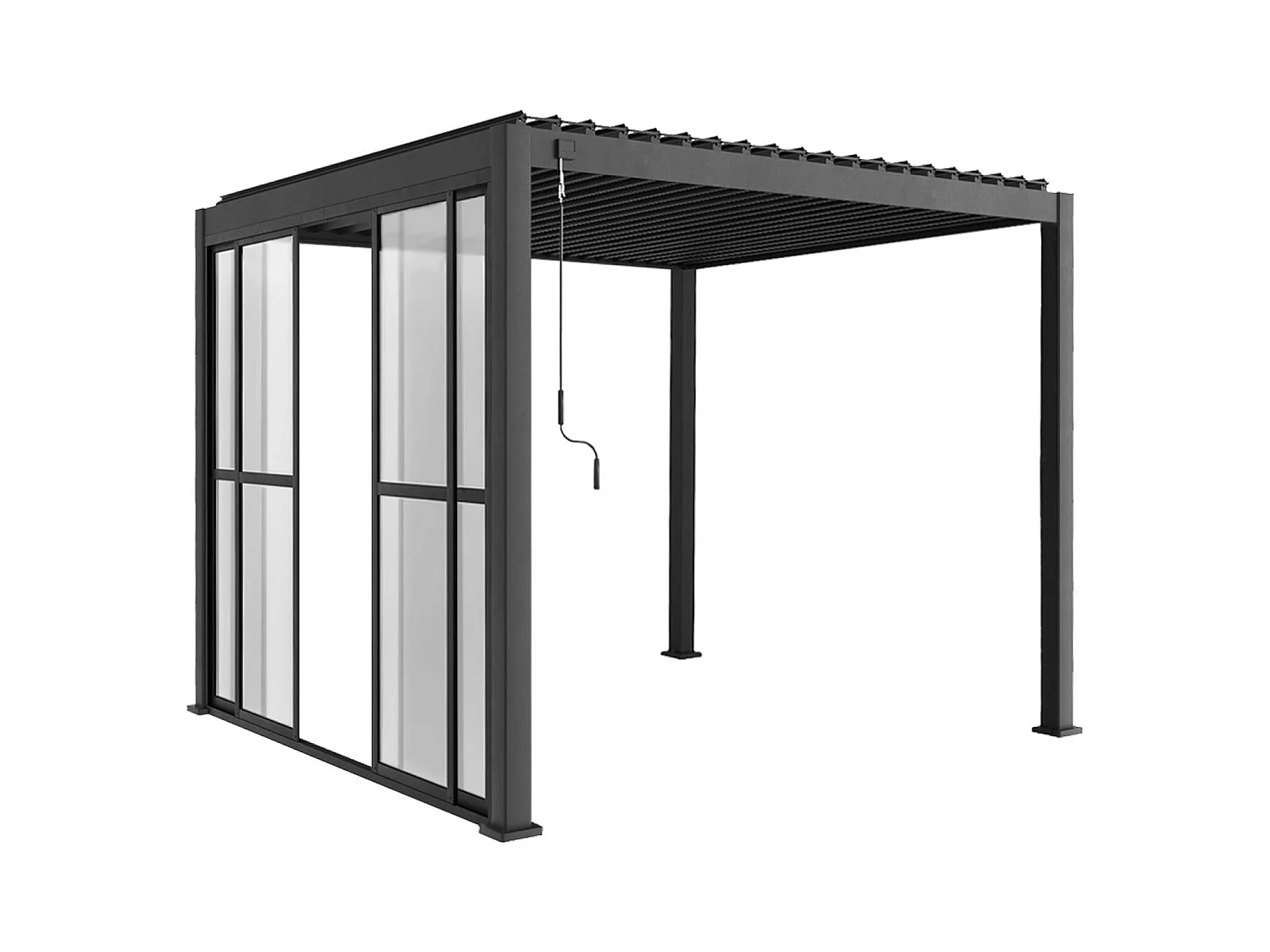 Puerta corredera para pérgola triomphe de 3m  antracita