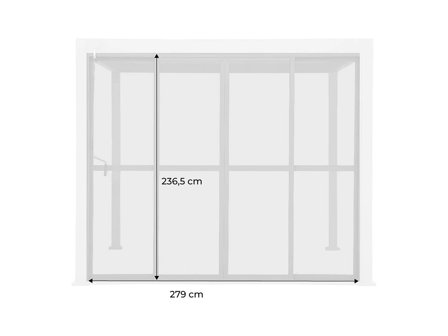 Puerta corredera para pérgola triomphe de 3m  antracita