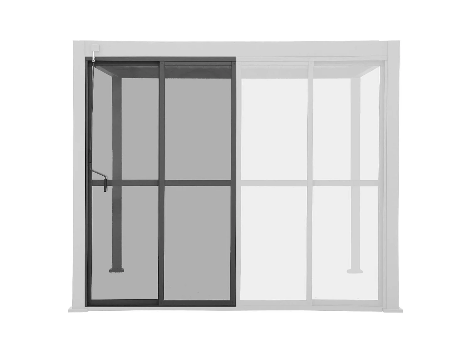 Puerta corredera para pérgola triomphe de 3m  antracita