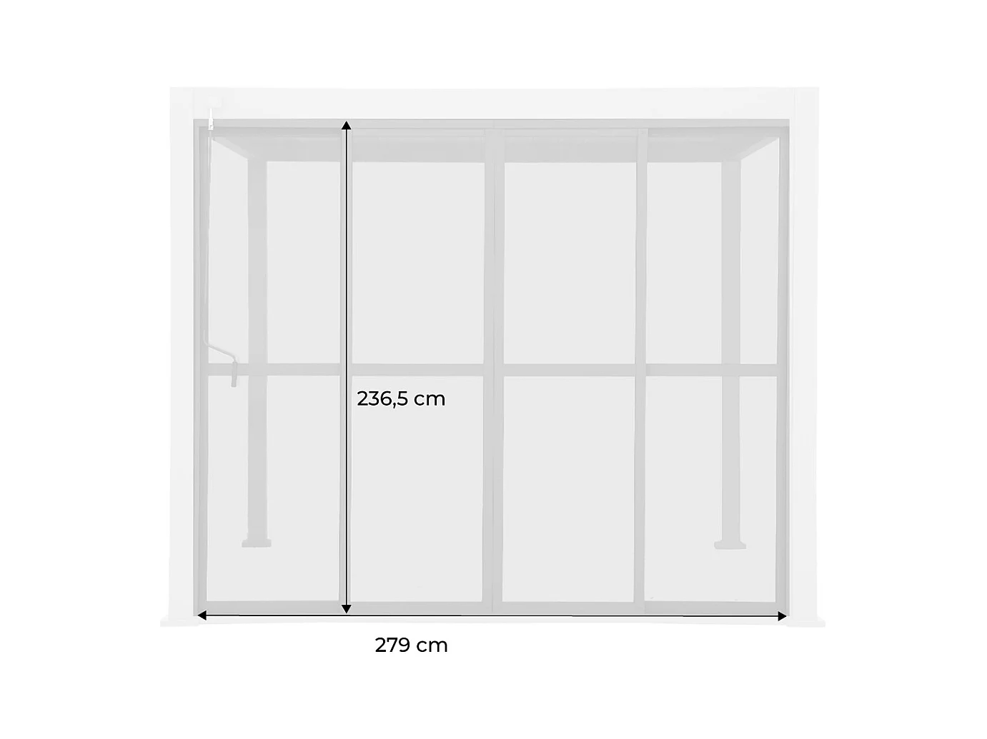 Puerta corredera para pérgola triomphe de 3m  antracita