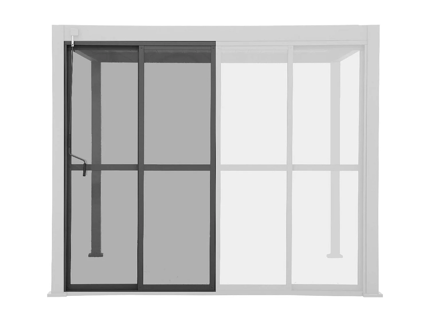 Puerta corredera para pérgola de 3m  antracita