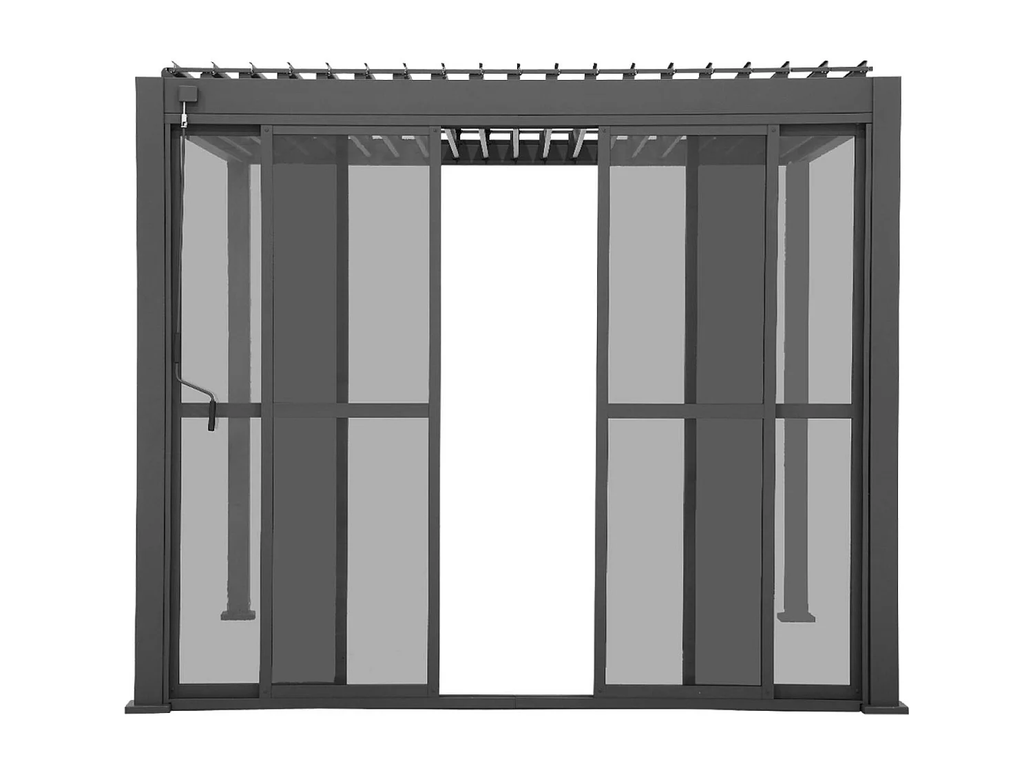 Puerta corredera para pérgola de 3m  antracita