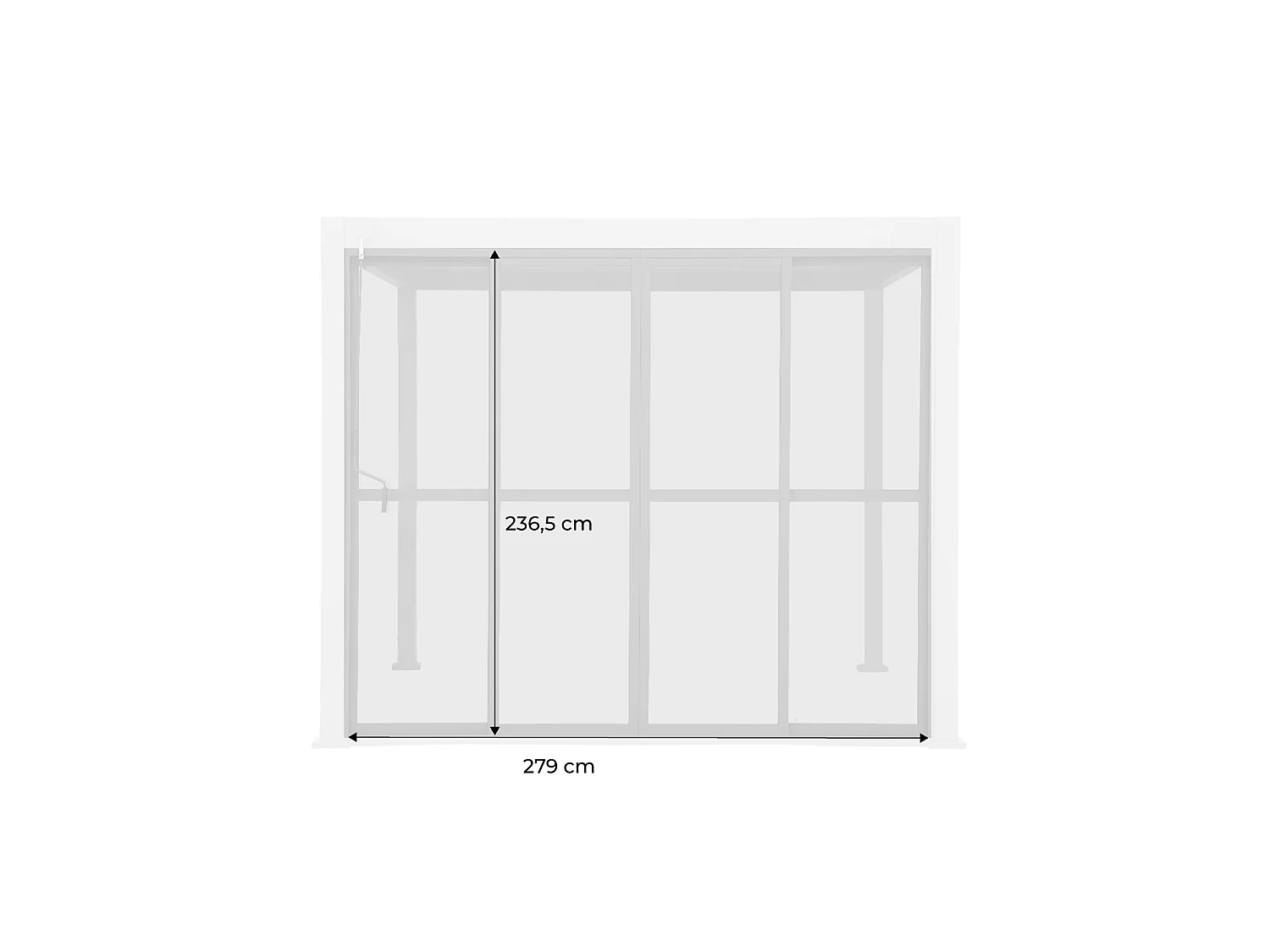 Puerta corredera para pérgola de 3m  antracita