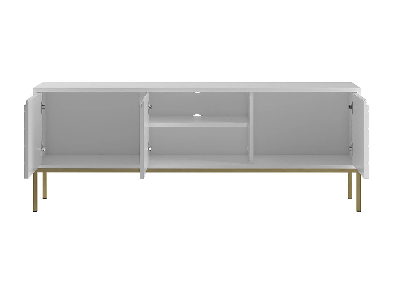 Meuble TV 3 portes 151 cm Daria Blanc