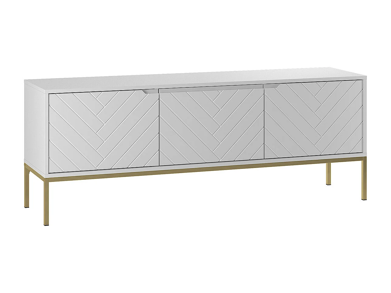 Daria 3-dørs tv-bord, 151 cm, hvid
