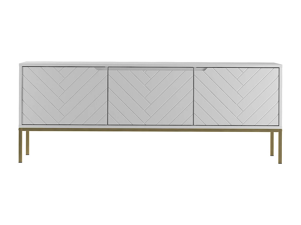 Daria 3-dørs tv-bord, 151 cm, hvid