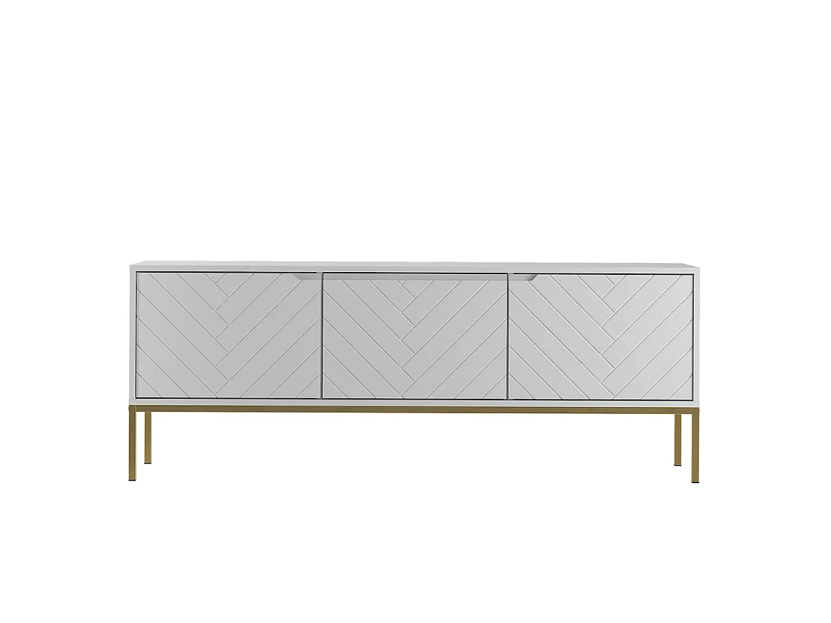 Daria 3-dørs tv-bord, 151 cm, hvid