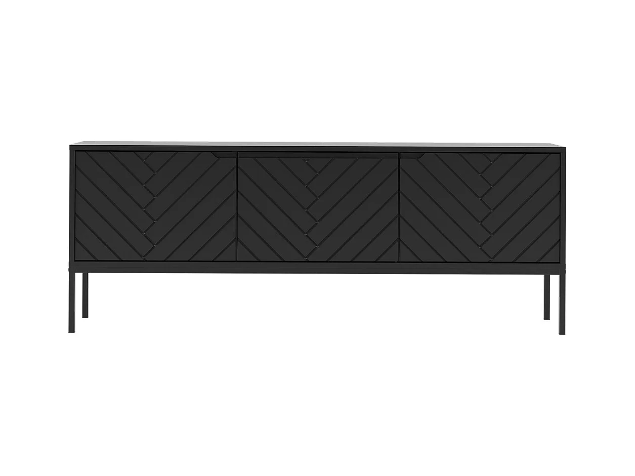 Meuble TV 3 portes 151 cm Daria Noir