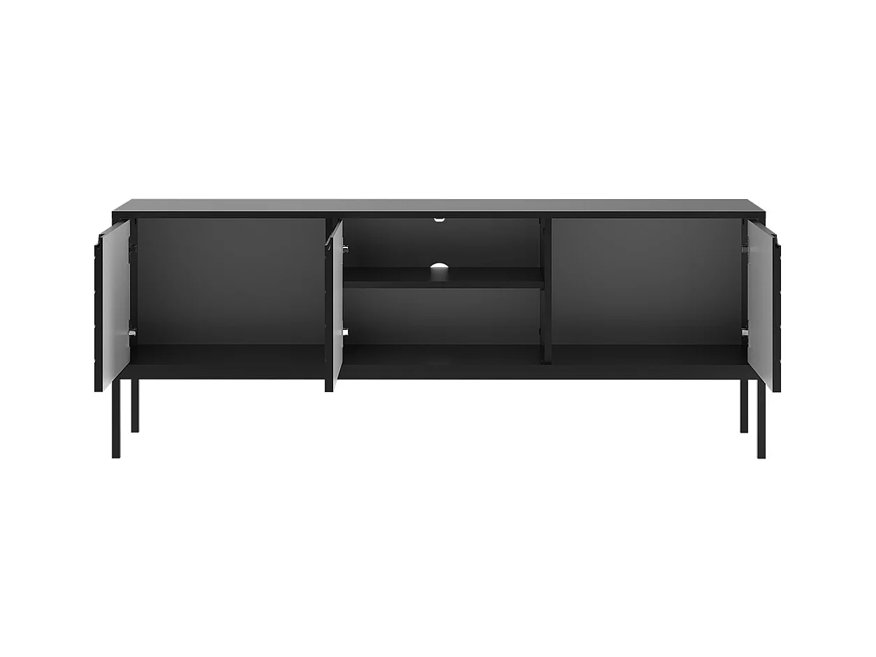 Meuble TV 3 portes 151 cm Daria Noir