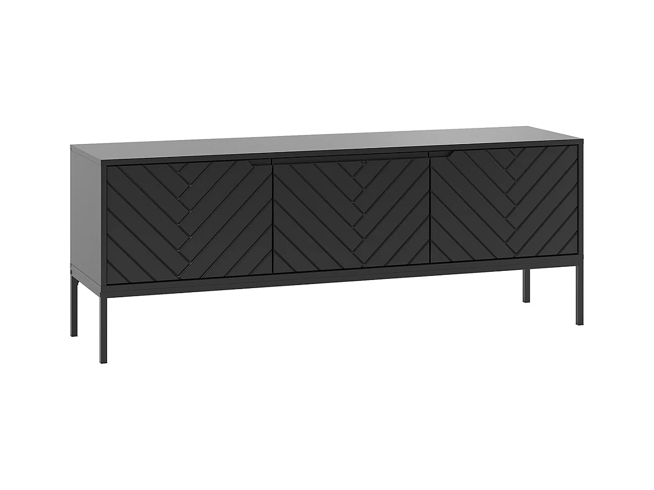 Meuble TV 3 portes 151 cm Daria Noir