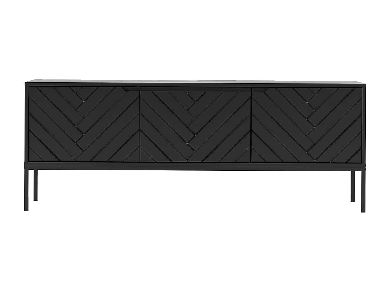 Meuble TV 3 portes 151 cm Daria Noir