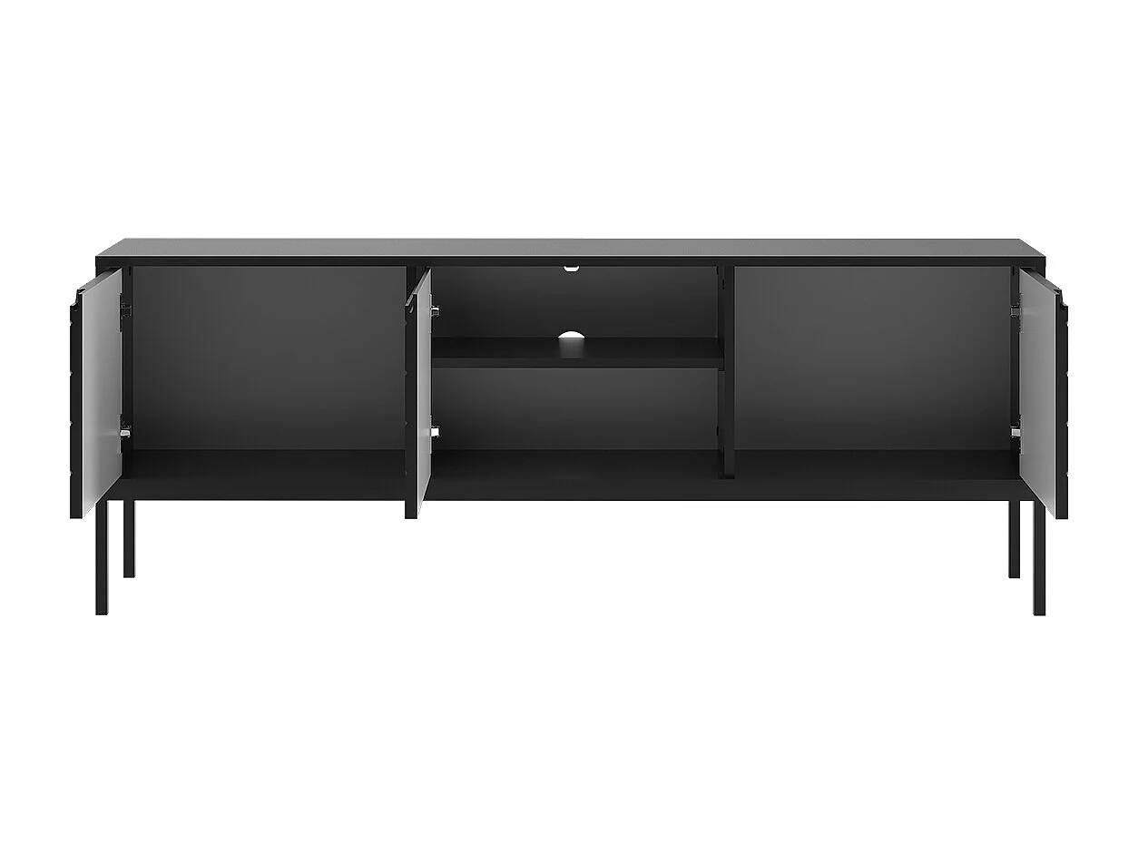 Meuble TV 3 portes 151 cm Daria Noir