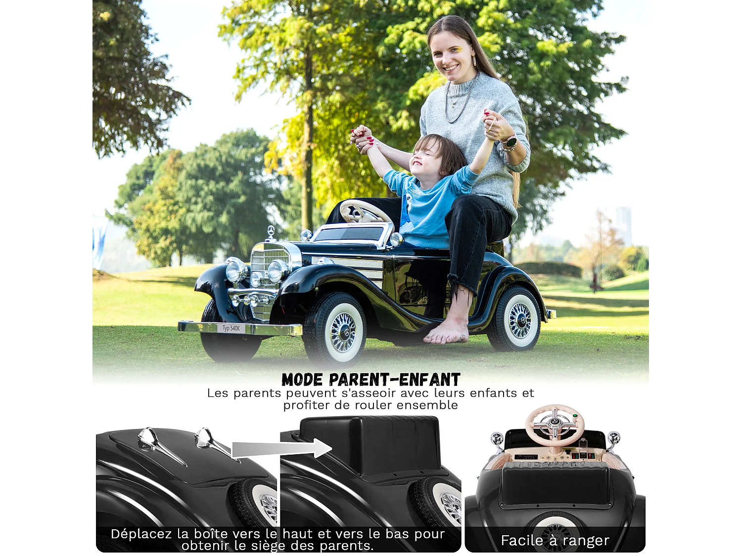 Kinderspeelgoedauto zwart