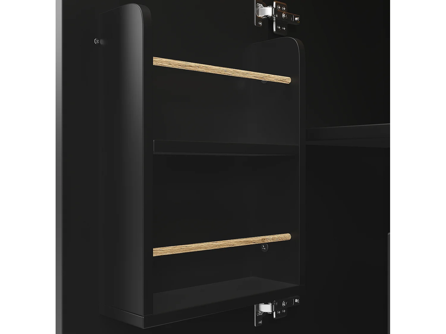 Ilot central de cuisine mobile 137.9x73x92.5cm - 2 tiroirs et 2 portes - plateau extensible - noir