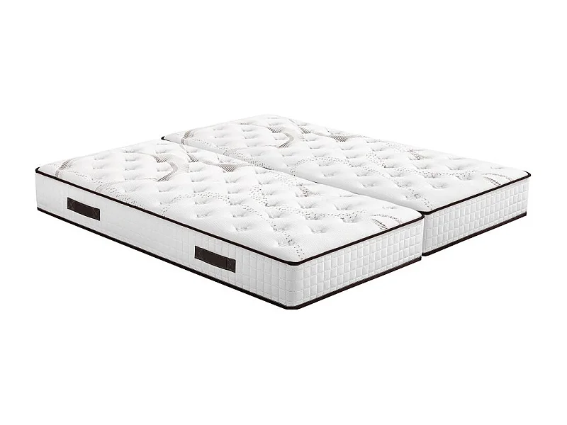 Matelas 2x90x190 Mambo - Mousse - Hauteur 21 cm - Soutien ferme et progressif