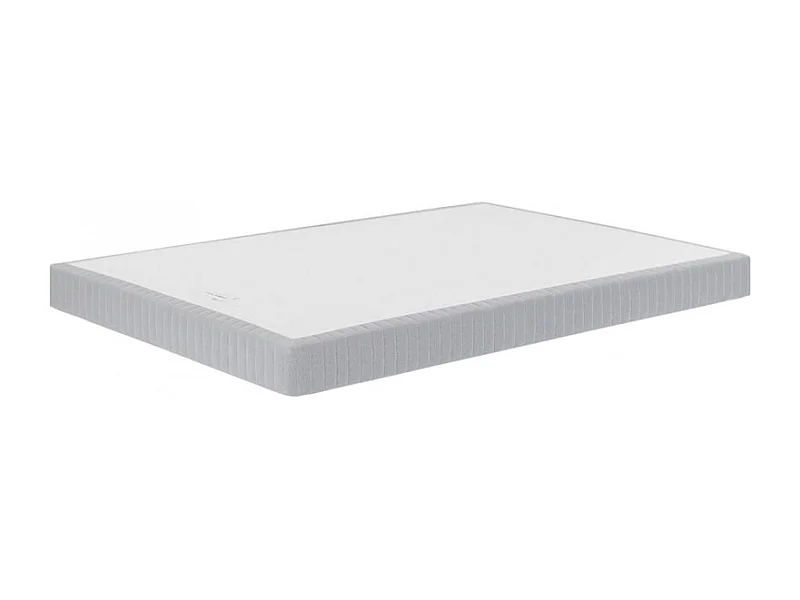 Sommier tapissier 140 x 200 cm gris matelassé - COXY 1907