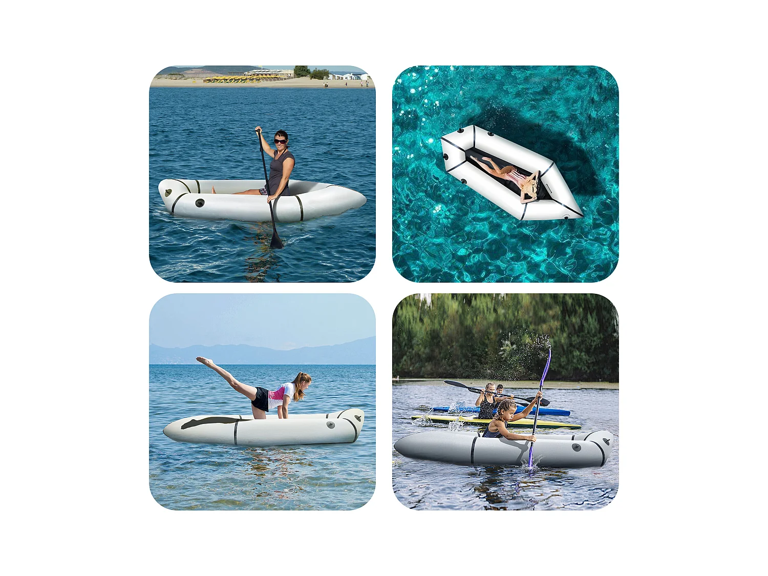 Embarcación Hinchable - ORYXEARTH - Packraft-TPU - 210x90x40cm - Máx 150kg - Deportes Acuáticos