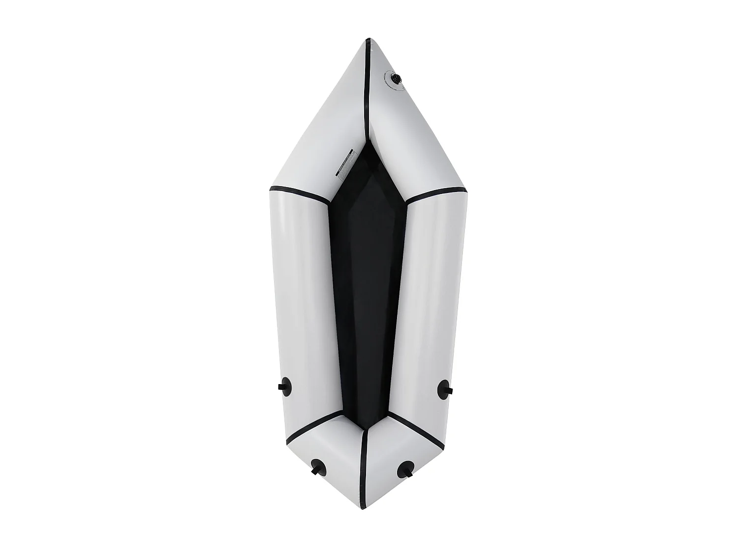 Packraft en TPU de 210 cm pour adultes, léger et compact. Idéal pour le rafting, la pêche et l'aventure. Aileron gris.
