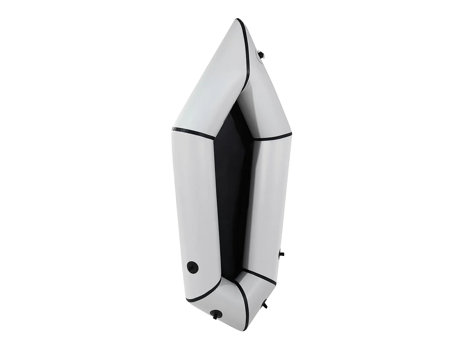 Packraft en TPU de 210 cm pour adultes, léger et compact. Idéal pour le rafting, la pêche et l'aventure. Aileron gris.