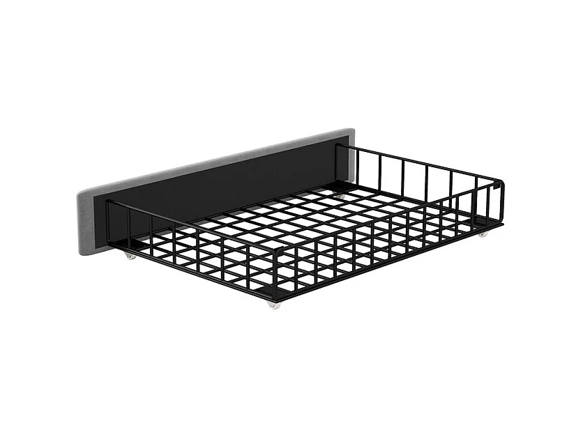 Lit rembourré en velours beige - 140x200cm - 4 tiroirs + LED + USB + Enceintes - tête de lit réglables