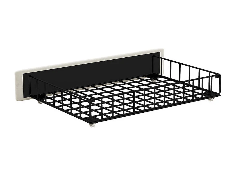 Lit rembourré en velours gris - 140x200cm - 4 tiroirs + LED + USB + Enceintes - tête de lit réglables