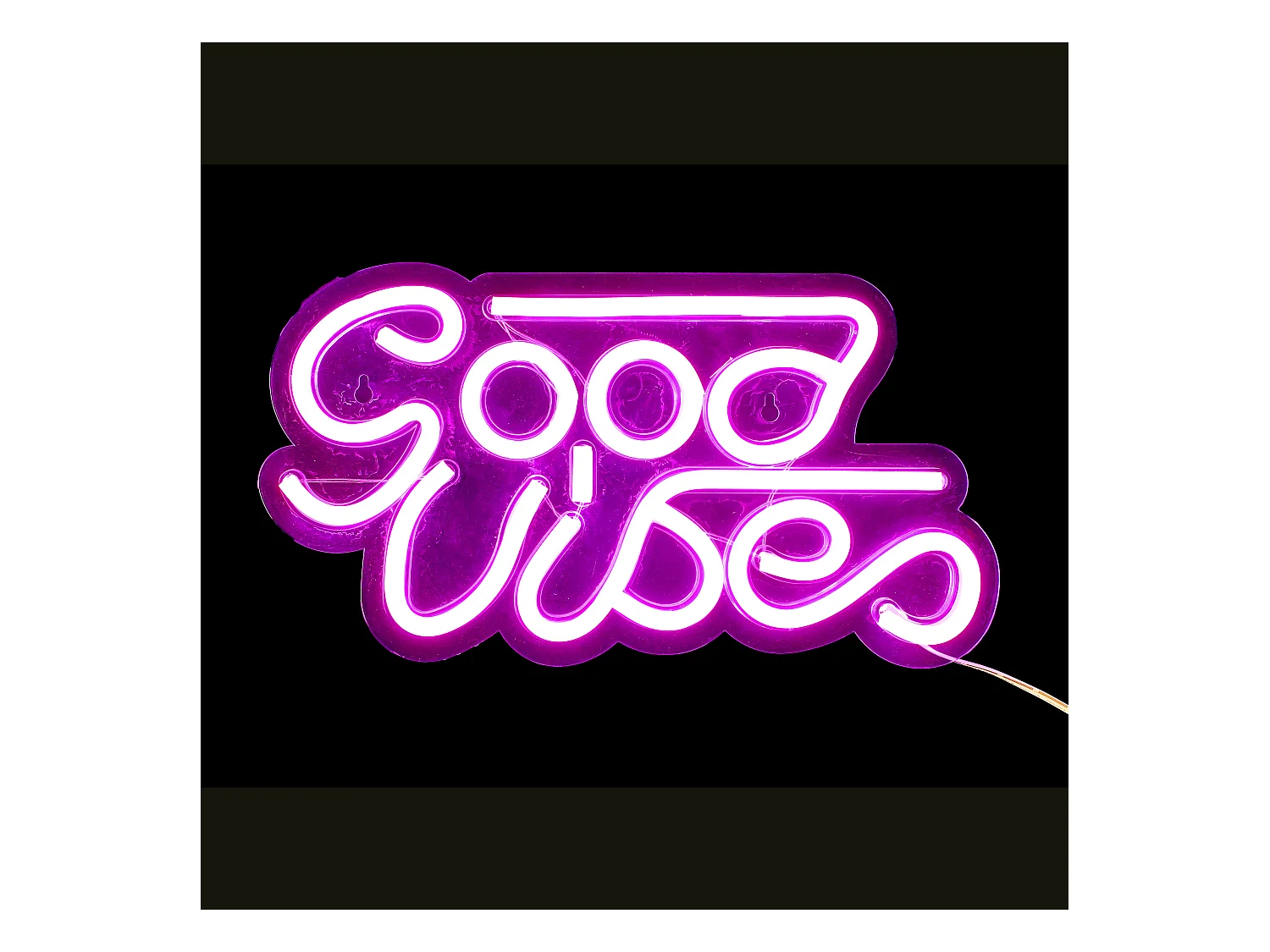 Lampe Tube Led Good Vibes Usb Rose