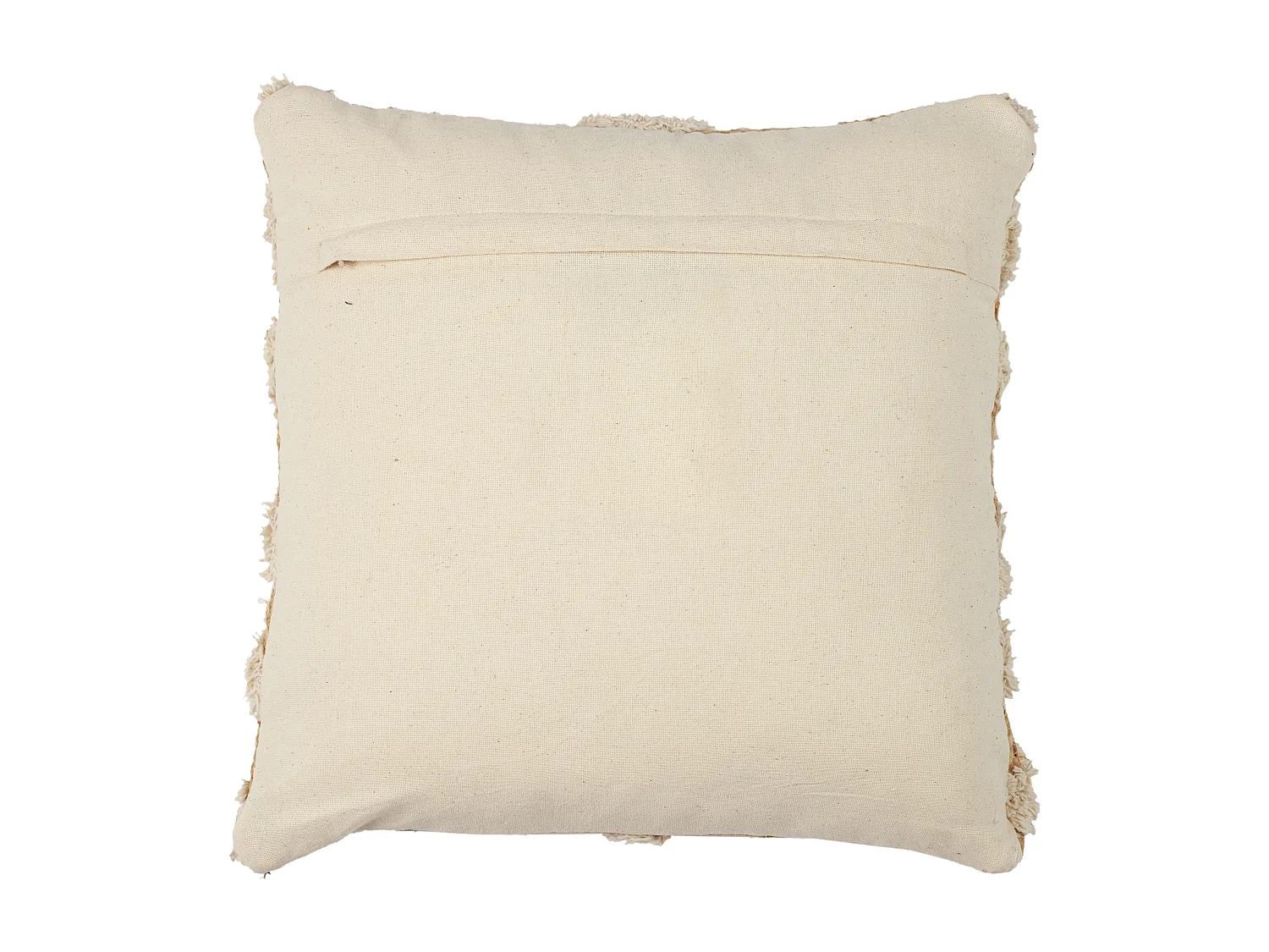 Coussin Jute Et Coton Tufte 40x40cm Beige