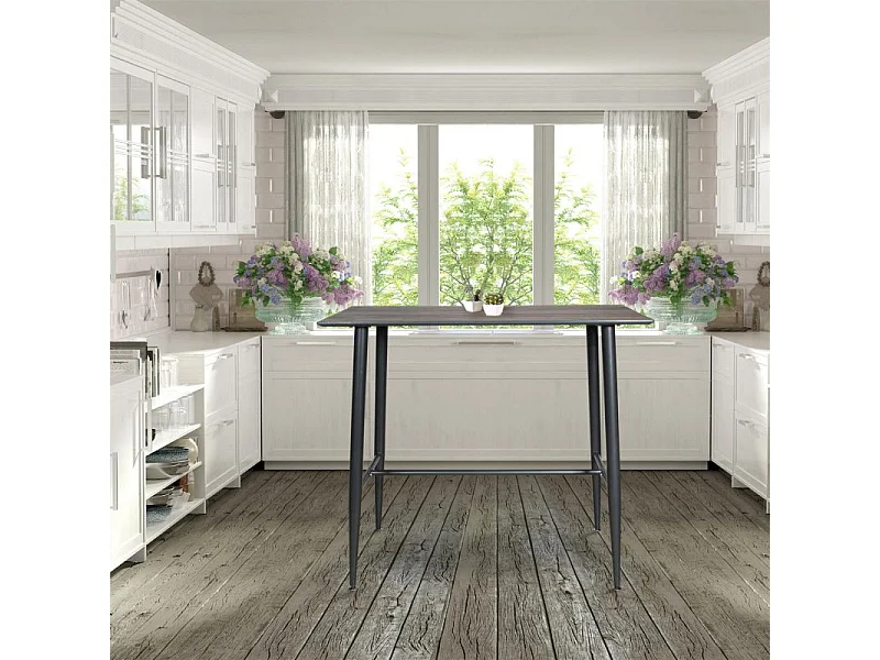 Table Mange Debout Imitation Bois 115x60x102cm