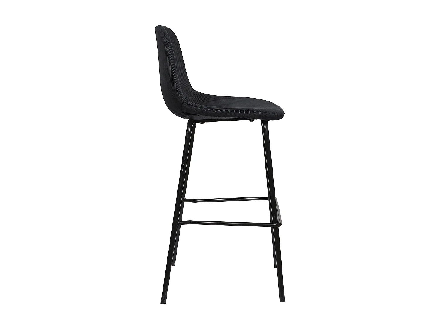 Chaise De Bar Giulia Noir - Lot De 2 Noir