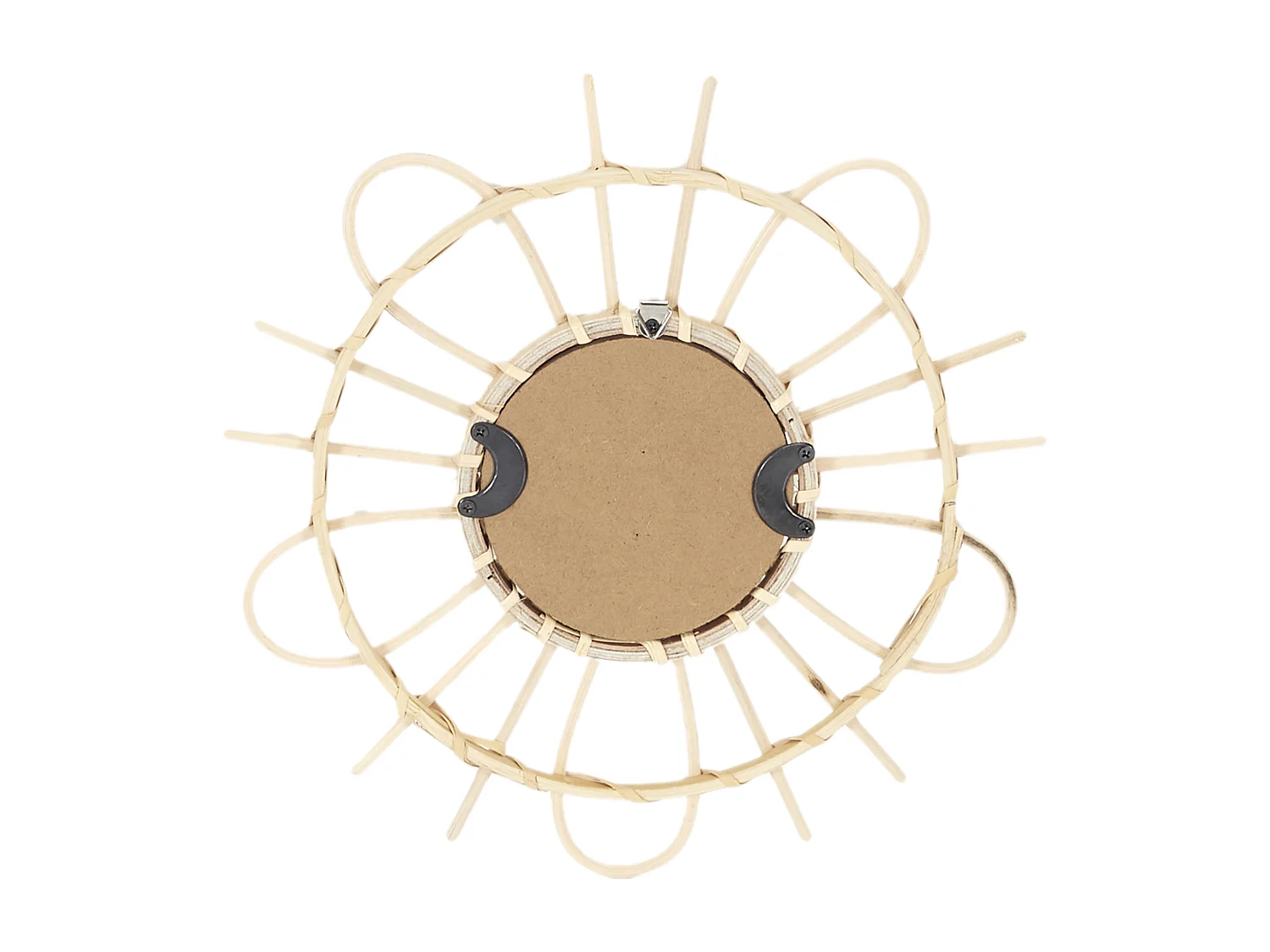 Miroir Rotin X3 28cm Marron