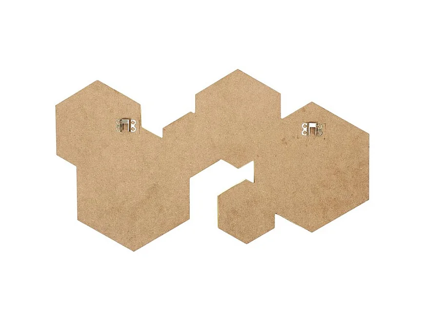 Decoration Miroir Hexagonal Or