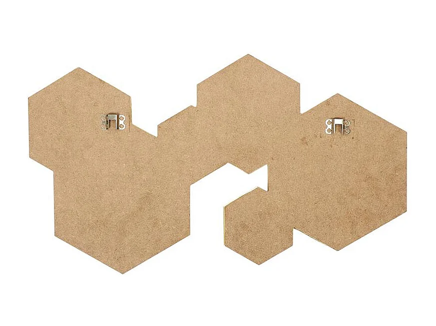 Decoration Miroir Hexagonal Or