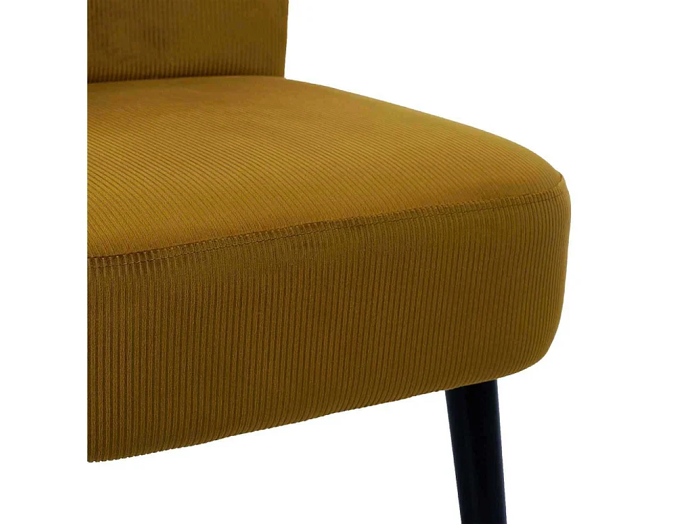 Fauteuil Crapaud Giulia Jaune Jaune, Noir