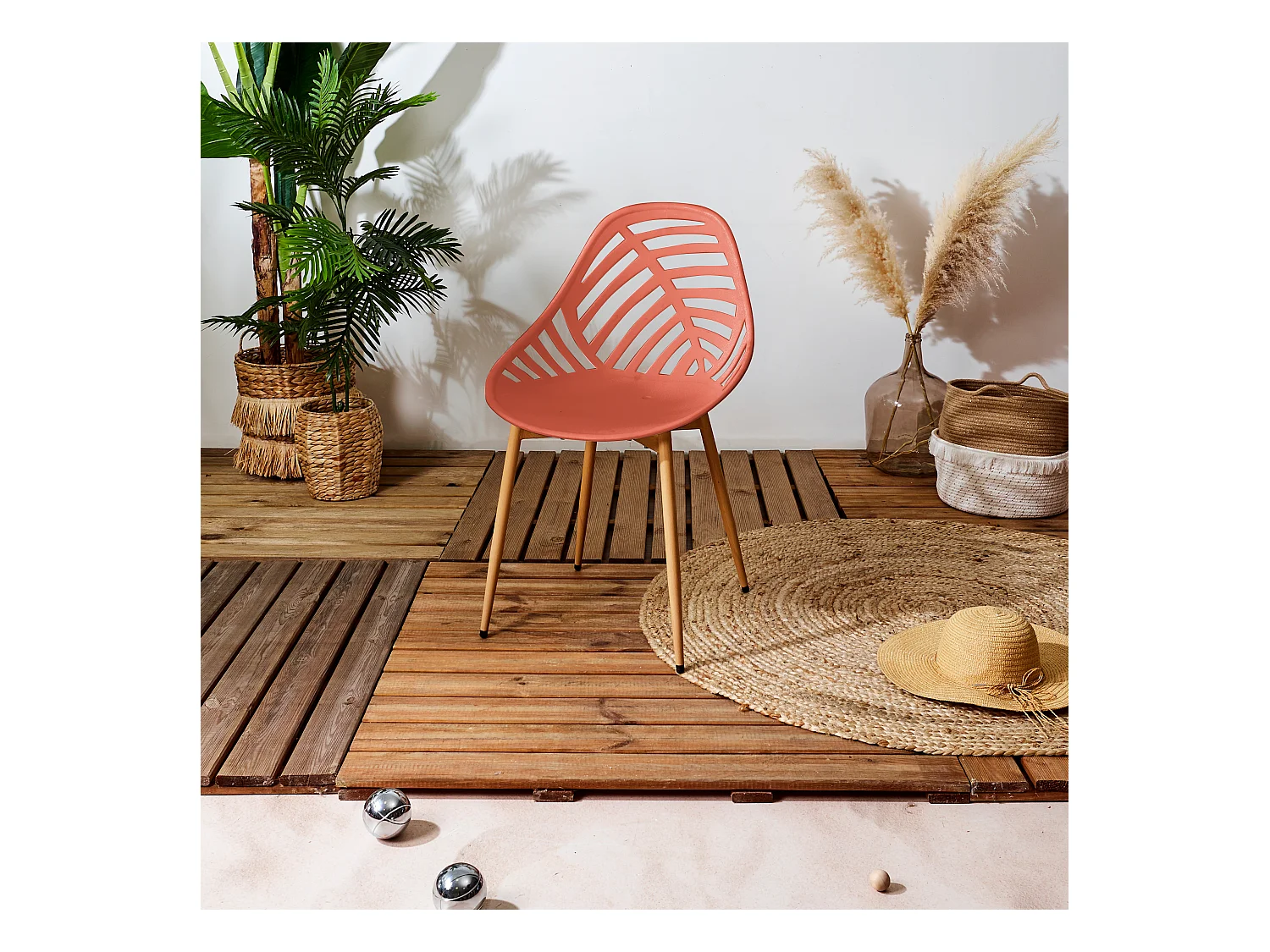 Chaise Alameda Terracotta - Lot De 4 Orange