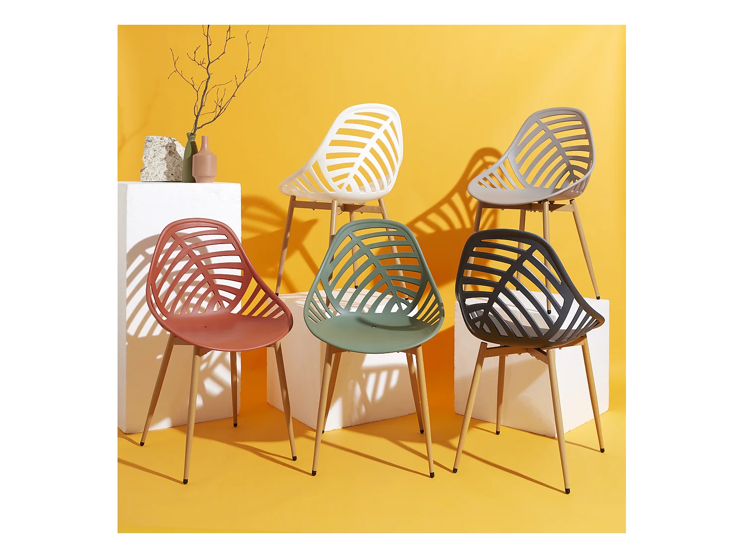 Chaise Alameda Terracotta - Lot De 4 Orange