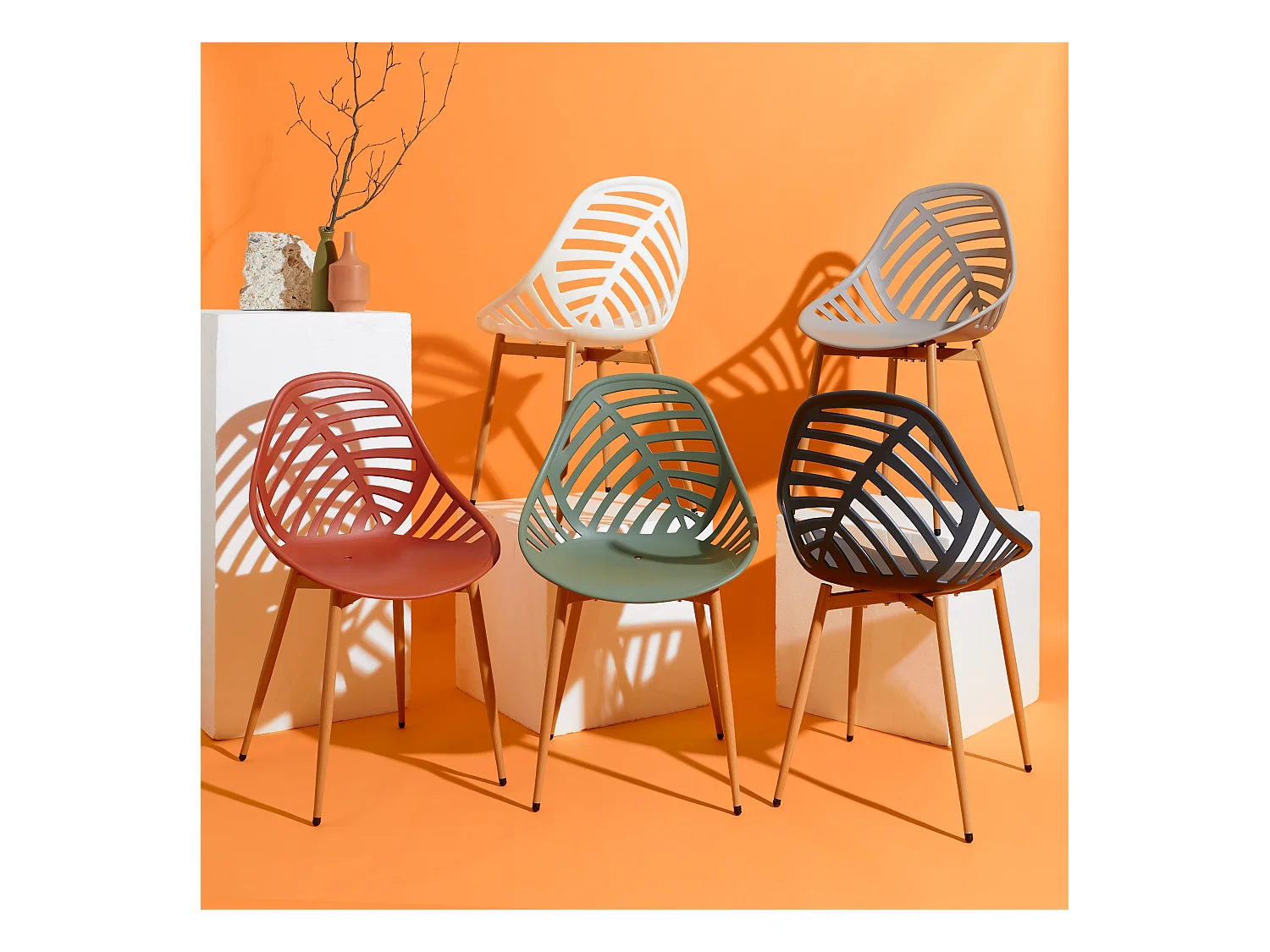 Chaise Alameda Terracotta - Lot De 4 Orange