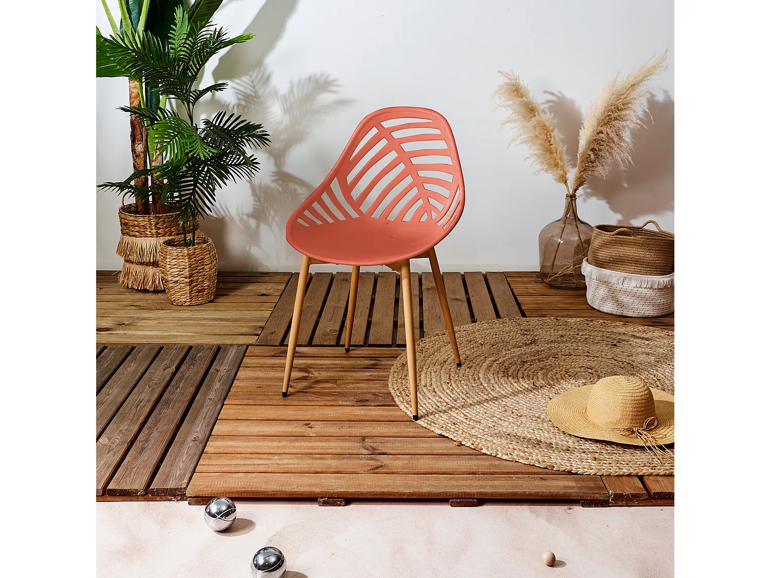 Chaise Alameda Terracotta - Lot De 4 Orange