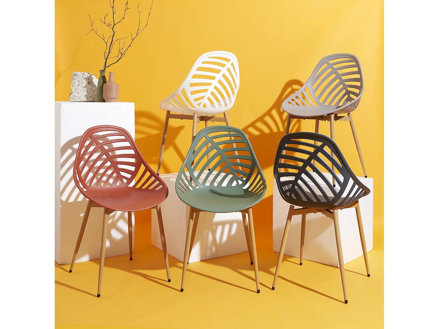 Chaise Alameda Terracotta - Lot De 4 Orange