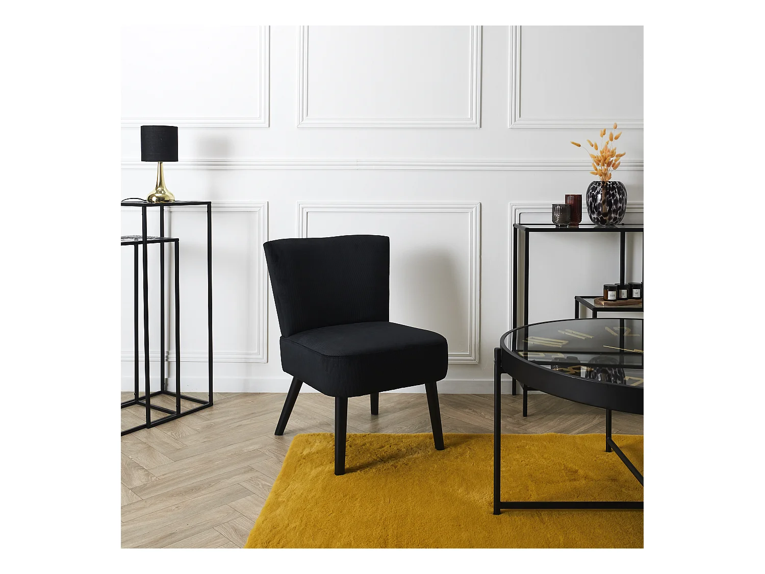 Fauteuil Crapaud Giulia Noir Noir