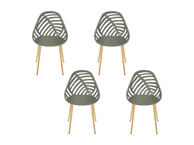 Chaise Mollina Olive - Lot De 4 Vert