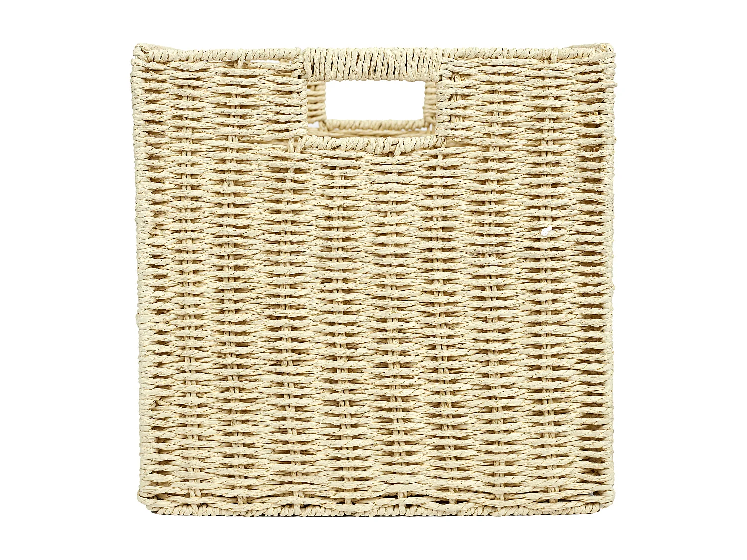 Cube De Rangement Tresse Pliable 30x30cm Marron