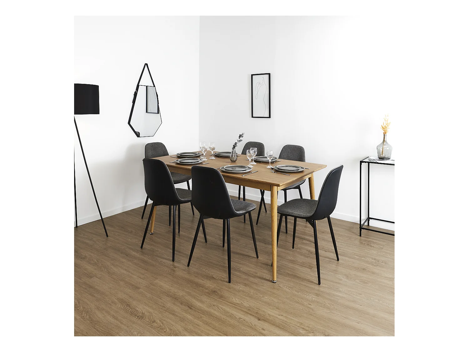 Table Extensible 160 200cm Paxton Marron