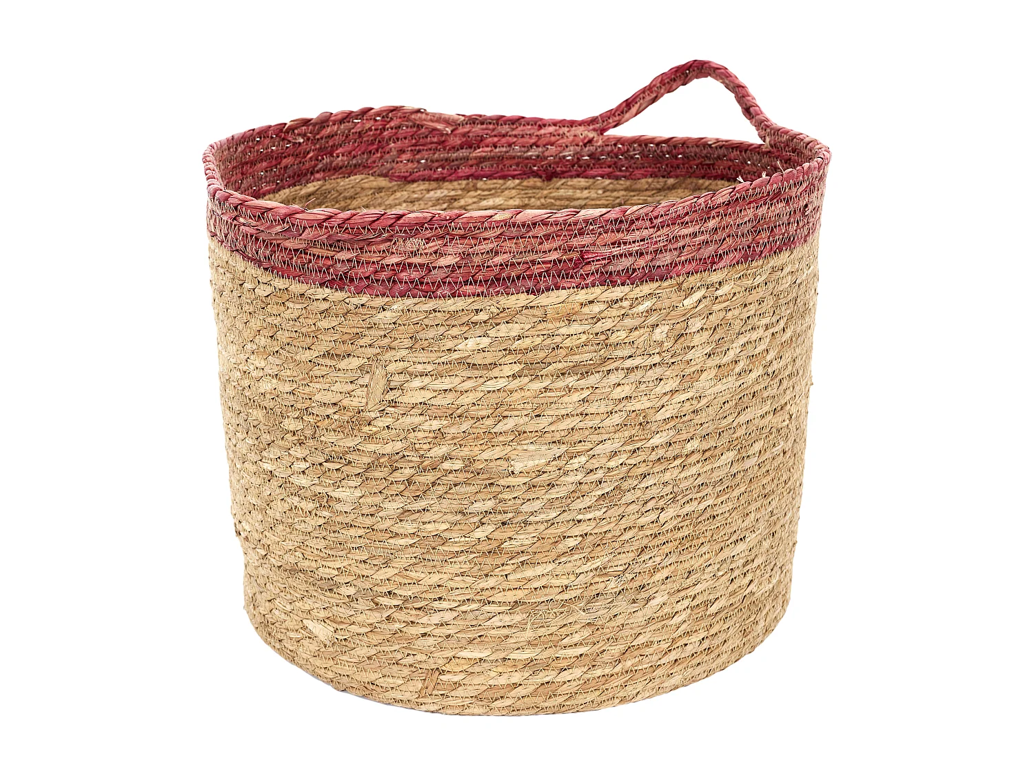 Panier Tresse Bicolore X3 Marron, Rouge