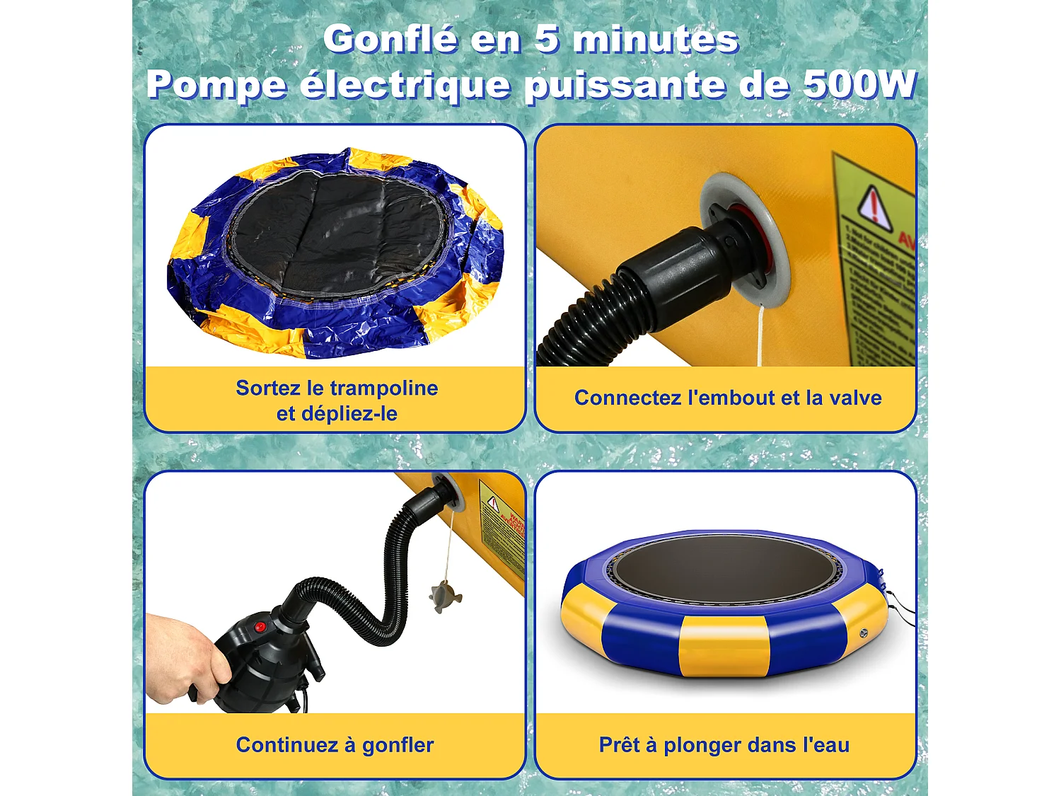 Trampoline Aquatique Gonflable