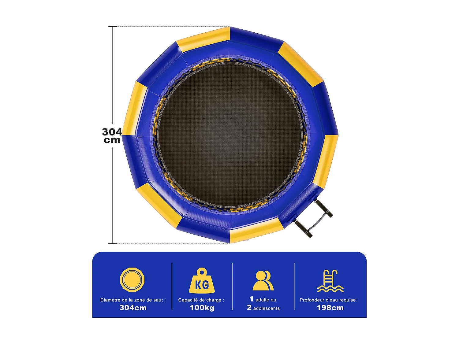 Trampoline Aquatique Gonflable