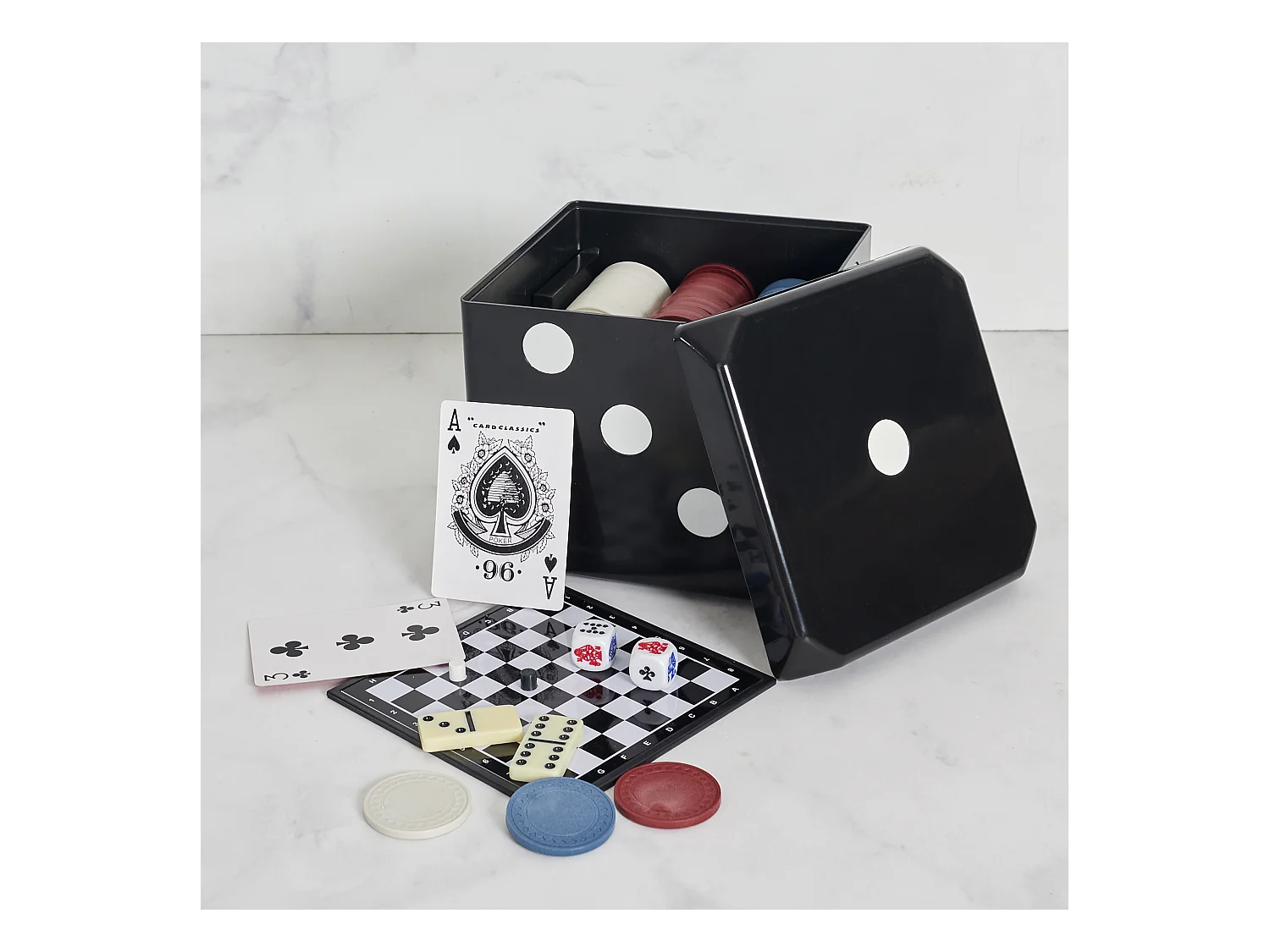 Cube De Jeux 6 En 1 Blanc, Noir