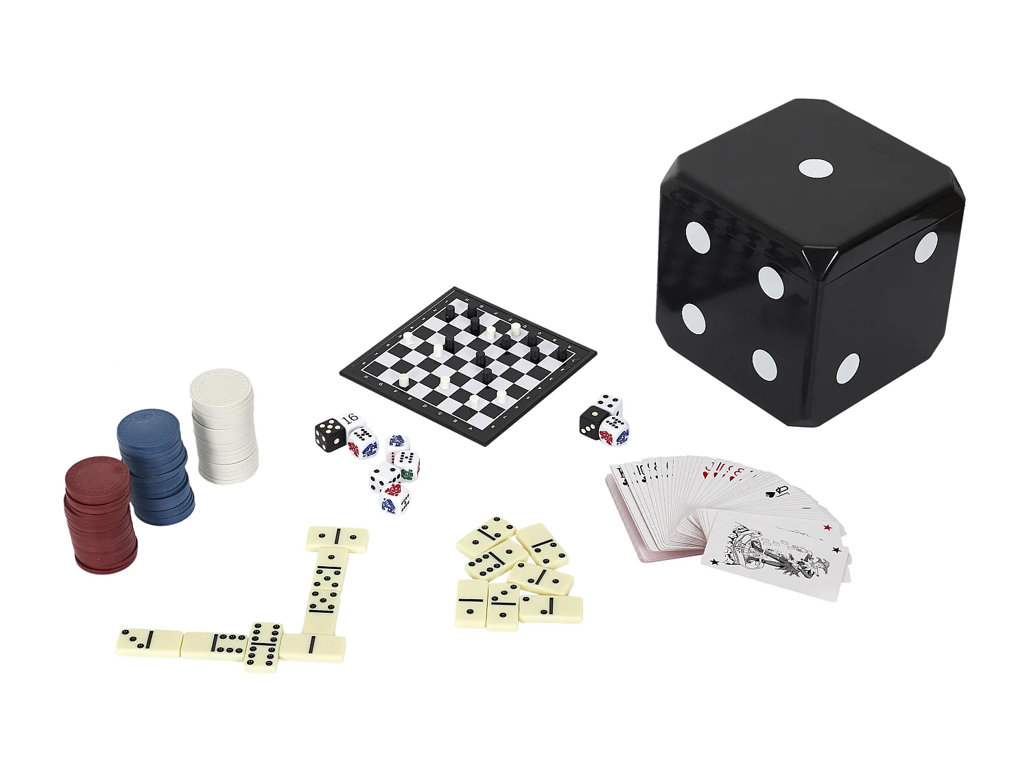 Cube De Jeux 6 En 1 Blanc, Noir