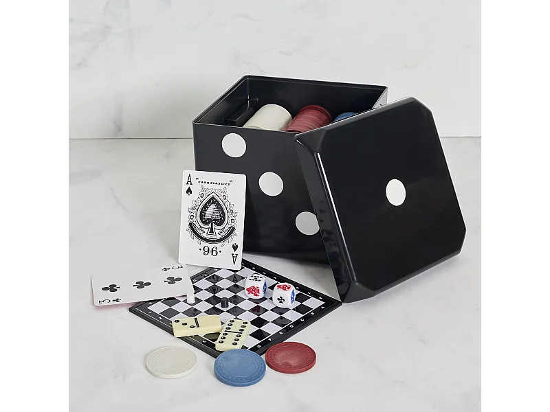 Cube De Jeux 6 En 1 Blanc, Noir