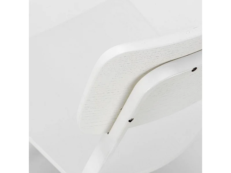 Set di 4 sedie moderne in legno laccato "Ade" da pranzo struttura in metallo cm 51,5x51 82h