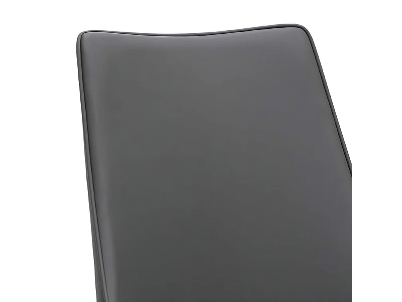 Set di 4 sedie imbottite in similpelle grigio scuro "Dalia" da pranzo moderne cm 46x46 91h